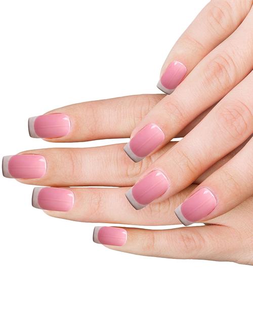 nails on board pink french press on gel nails with extensions and french nail art -with extensions and french nail art - 16713157 - Very Small Image - 1