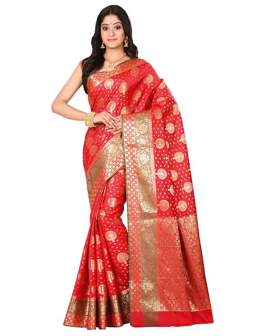 zari work banarasi saree with blouse - 16714545 - Very Small Image - 1