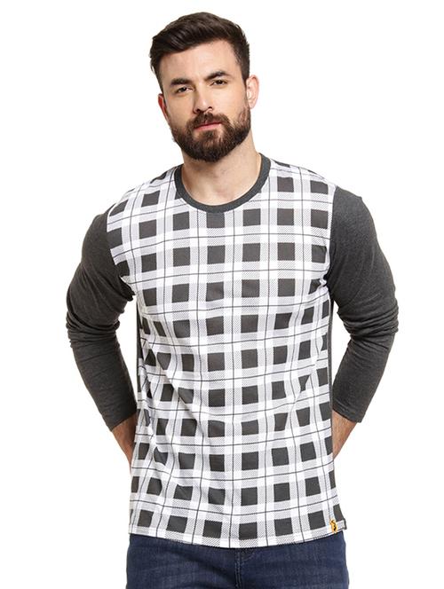 grey checkered t-shirt - 16716903 - Very Small Image - 1