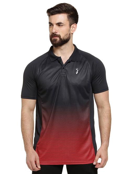 black printed polo t-shirt - 16716906 - Very Small Image - 1