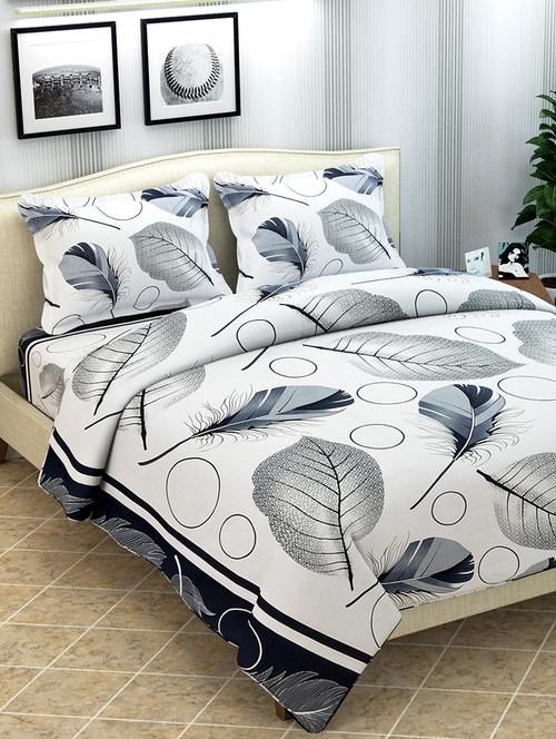 multocolor polycotton 1 double bedsheet with 2 pillow covers - 16717054 - Very Small Image - 1