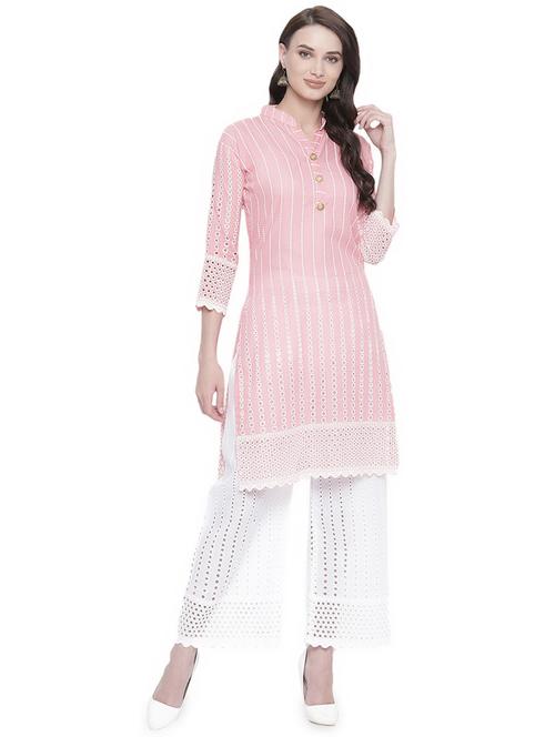 chikankari kurta palazzo set - 16717202 - Very Small Image - 1