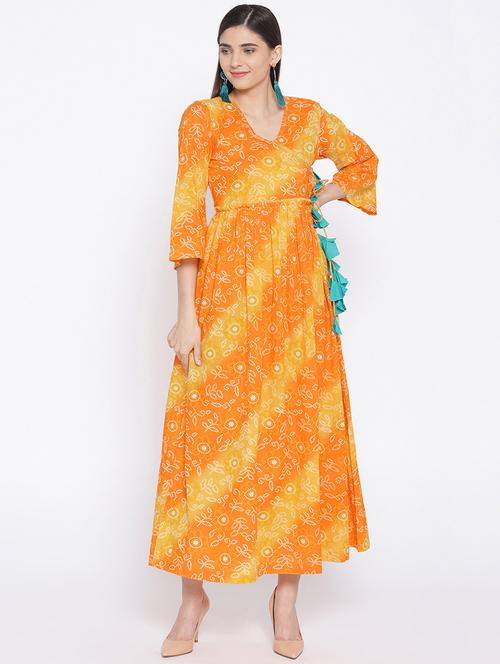bandhani flared kurta - 16717856 - Very Small Image - 1