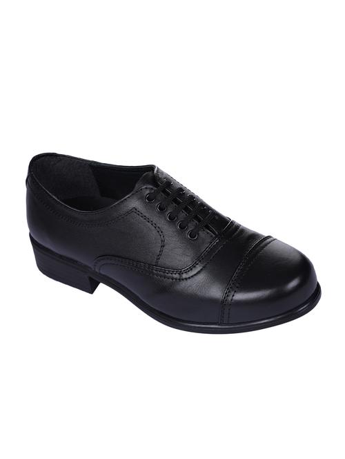 black leather lace-up oxfords - 16718213 - Very Small Image - 1