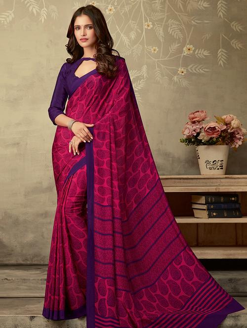 paisley printed saree with blouse - 16718231 - Very Small Image - 1