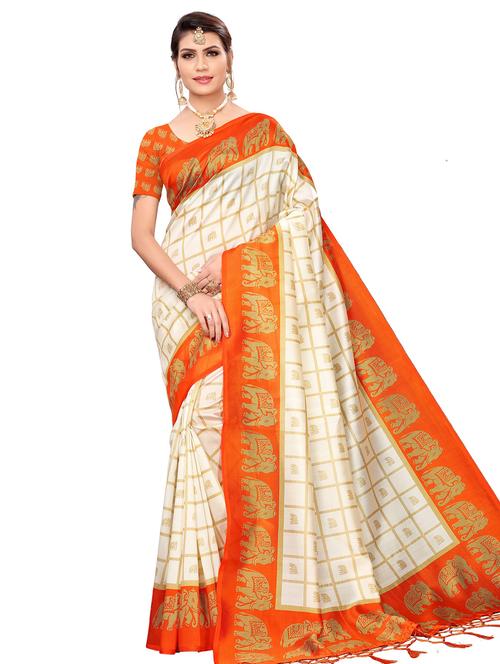 self-design mysore silk saree with blouse - 16718655 - Very Small Image - 1