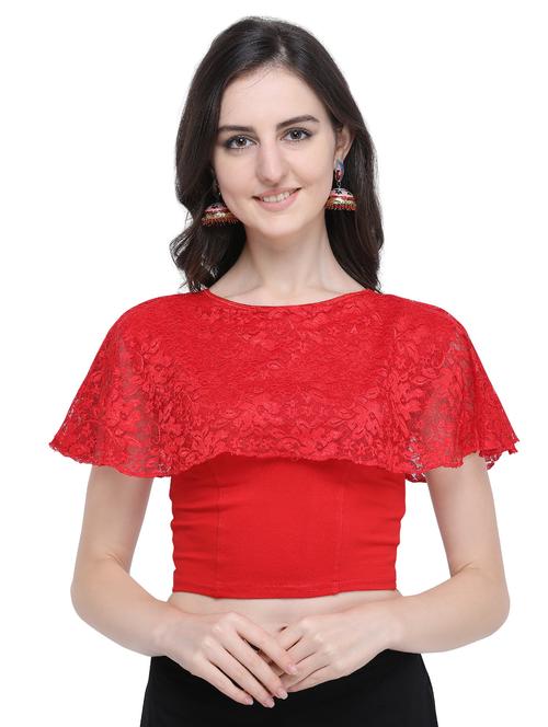 women's crop crew neck top - 16719656 - Very Small Image - 1