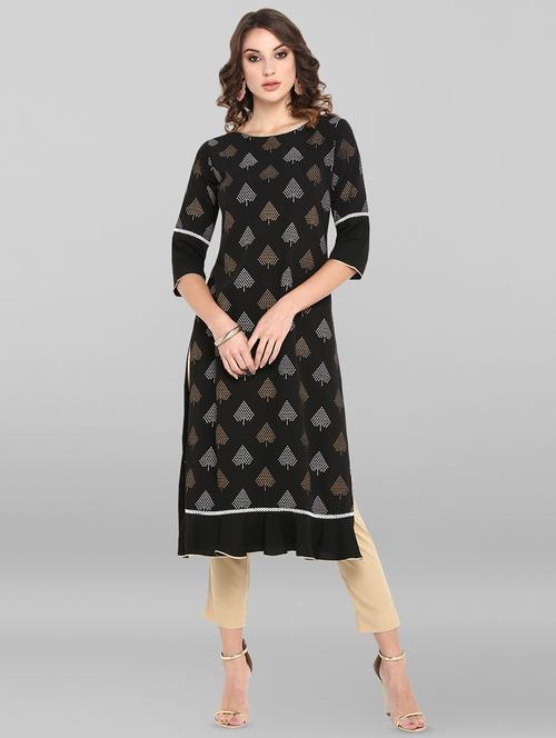 printed straight kurta - 16719849 - Very Small Image - 1