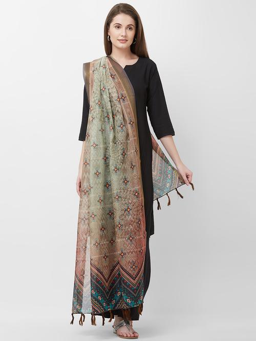 ethnic motifs printed dupatta - 16720400 - Very Small Image - 1