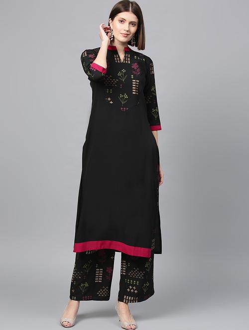 printed kurta palazzo set - 16720532 - Very Small Image - 1