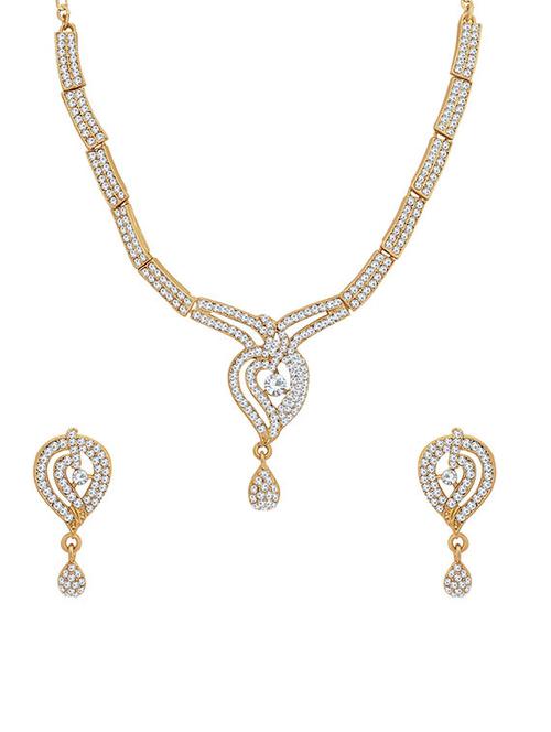 white metal necklaces and earring - 16722479 - Very Small Image - 1