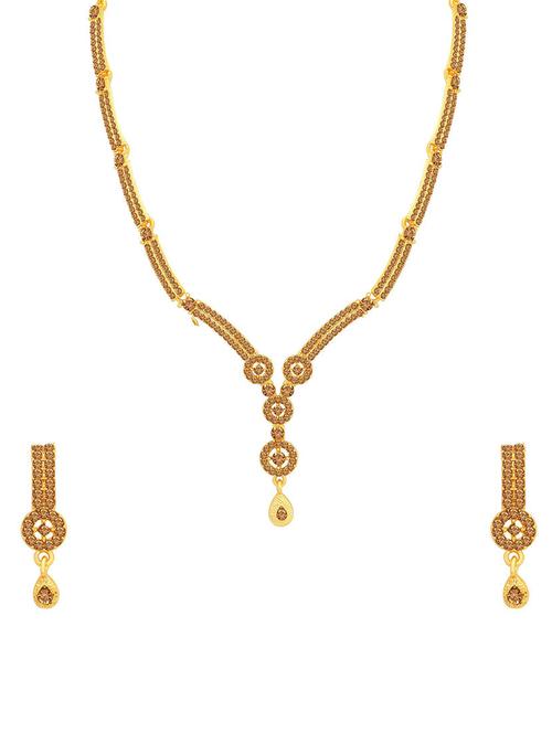 brown metal necklaces and earring - 16722586 - Very Small Image - 1