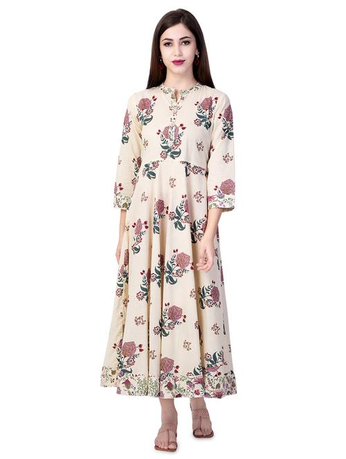 floral flared kurta - 16724094 - Very Small Image - 1