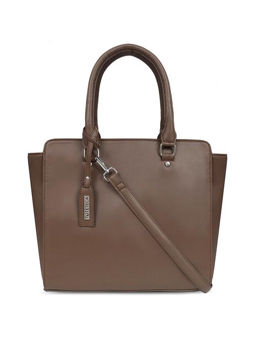 brown leatherette (pu) handbag - 16726107 - Very Small Image - 1