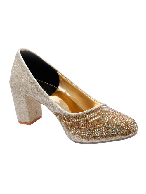 gold slip on pumps - 16726443 - Very Small Image - 1