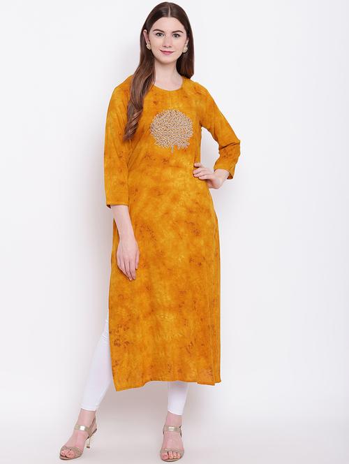 embroidered straight kurta - 16728413 - Very Small Image - 1