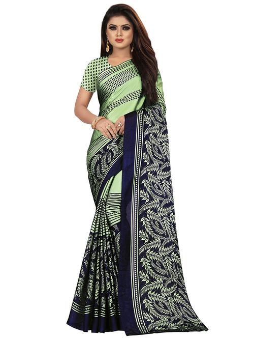 abstract printed saree with blouse - 16728441 - Very Small Image - 1