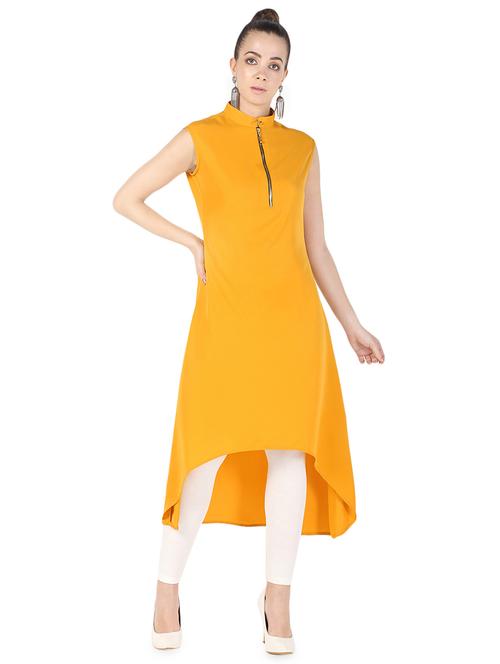 solid high-low kurta - 16728747 - Very Small Image - 1