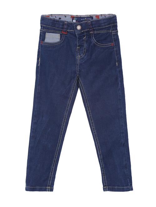 dark blue cotton plain jean - 16729908 - Very Small Image - 1