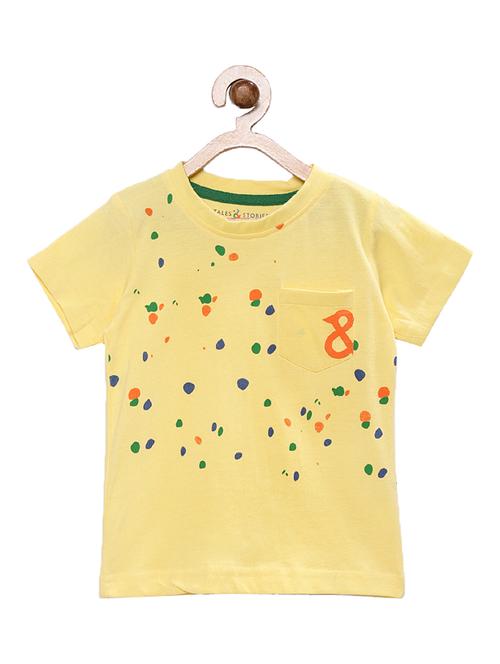 yellow cotton printed t-shirt - 16730559 - Very Small Image - 1