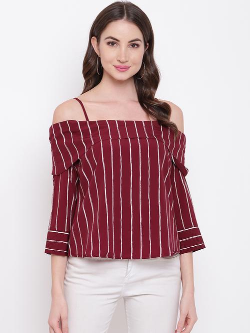women's straight shoulder strap top - 16730596 - Very Small Image - 1