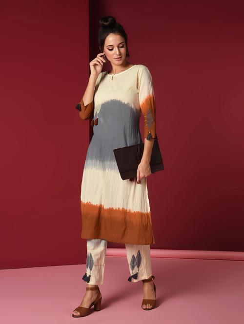 tie & dye kurta pant set - 16733994 - Very Small Image - 1