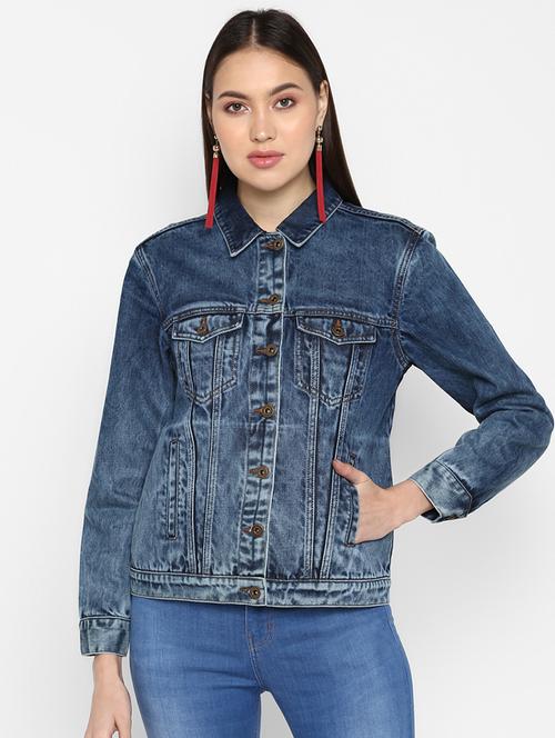 stone washed denim jacket - 16734553 - Very Small Image - 1