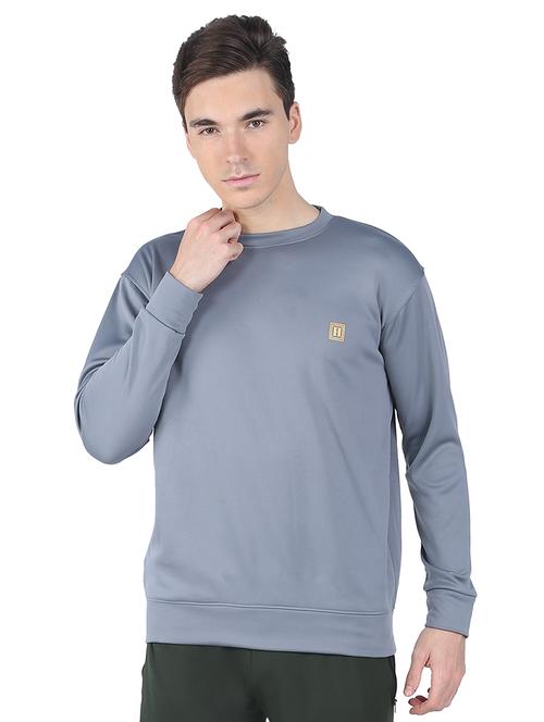 grey solid sweatshirt - 16737113 - Very Small Image - 1