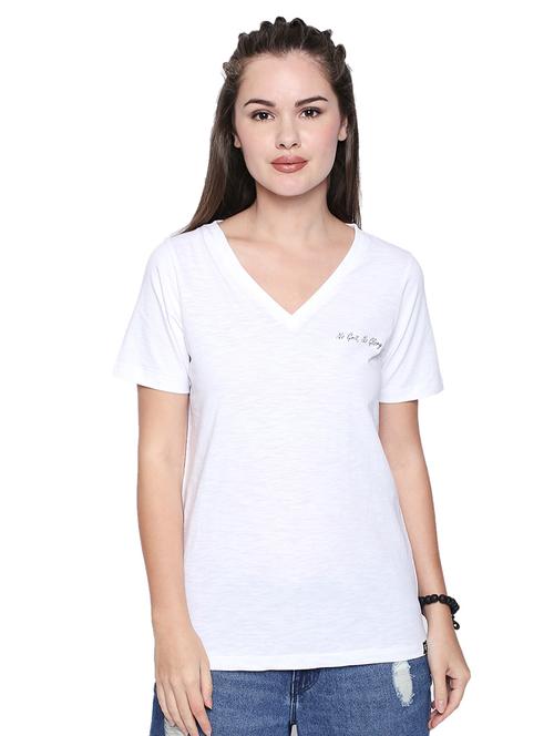 v neck quirky print tee - 16737492 - Very Small Image - 1