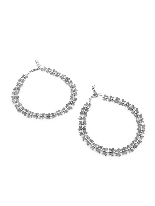 silver metal anklet  and payal - 16737568 - Very Small Image - 1