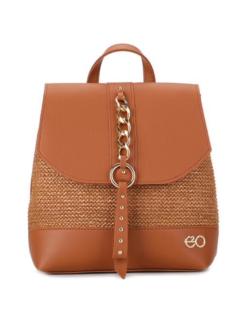 brown leatherette (pu) regular backpack - 16737957 - Very Small Image - 1