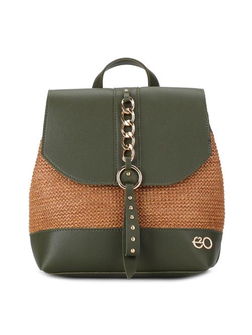 Green Leatherette (pu) Regular Backpack - 16737958 - Very Small Image - 1