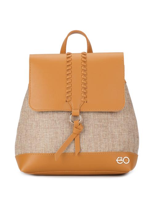 yellow leatherette (pu) regular backpack - 16737961 - Very Small Image - 1