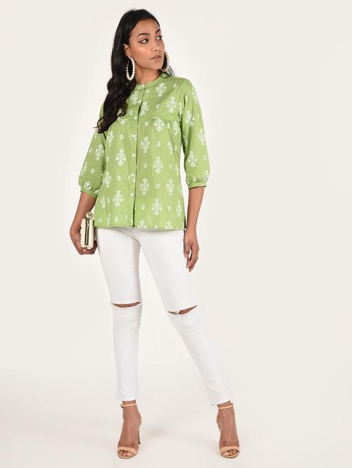 floral a-line kurti  - 16738576 - Very Small Image - 1