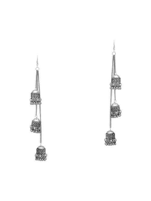 silver brass chandellier earring - 16738774 - Very Small Image - 1