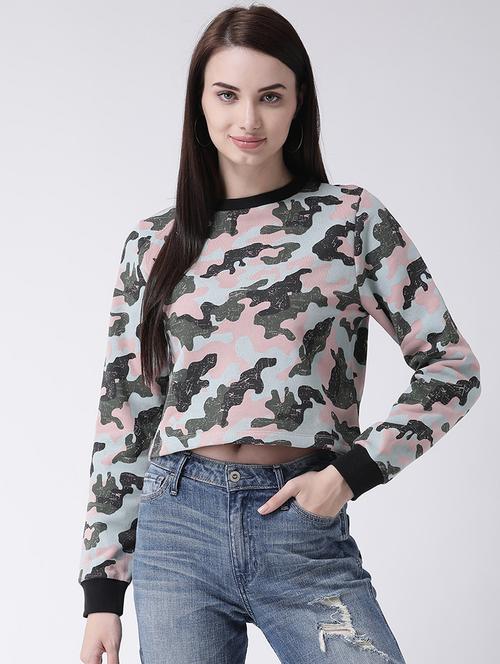 crew neck camouflage sweatshirt - 16739694 - Very Small Image - 1