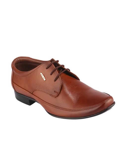 tan leather lace-up derbys - 16741368 - Very Small Image - 1