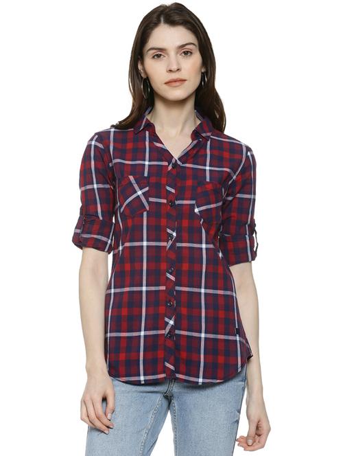 roll up sleeved checkered shirt - 16741967 - Very Small Image - 1