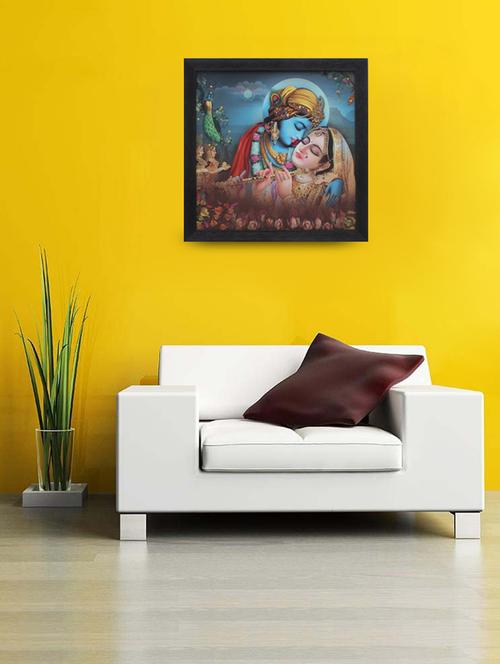 radha krishna wooden painting - 16744243 - Very Small Image - 1