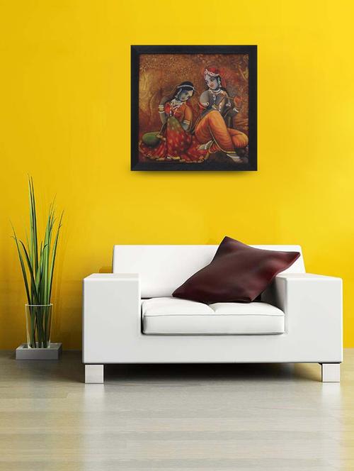 radha krishna wooden painting - 16744246 - Very Small Image - 1