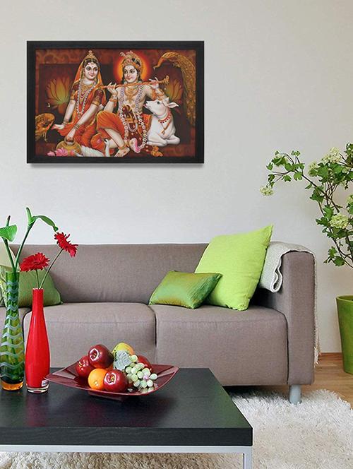 radha krishna wooden painting - 16744250 - Very Small Image - 1