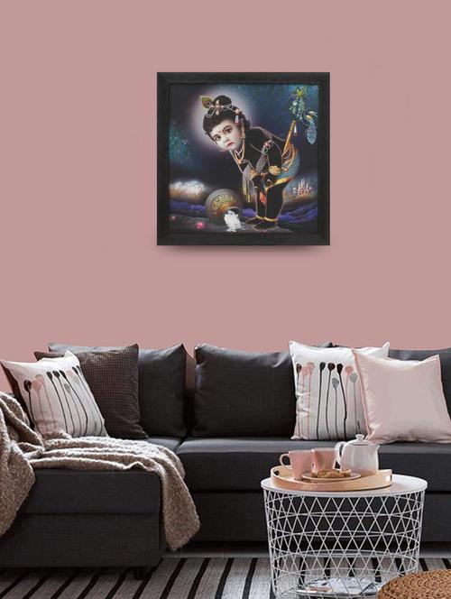 krishna wooden painting - 16744273 - Very Small Image - 1