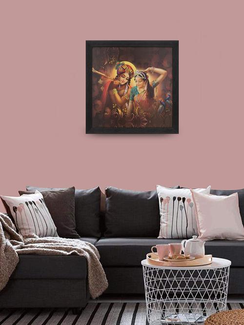 radha krishna wooden painting - 16744274 - Very Small Image - 1