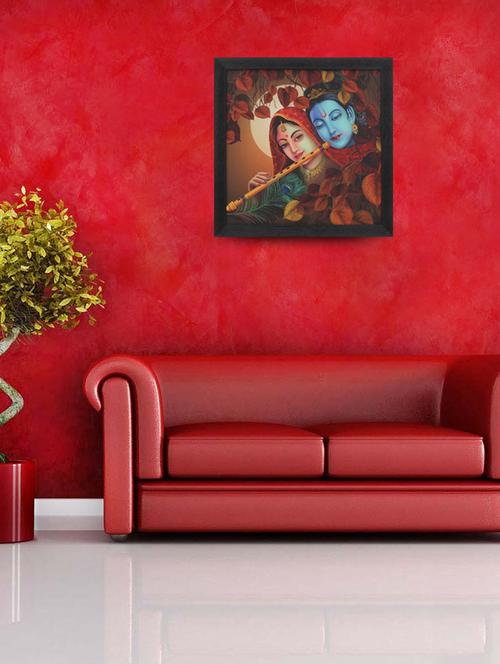 radha krishna wooden painting - 16744278 - Very Small Image - 1