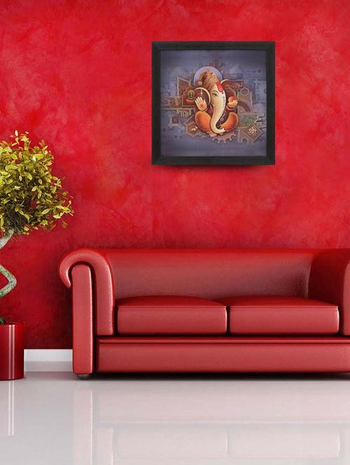 sri ganesha wooden painting - 16744280 - Very Small Image - 1