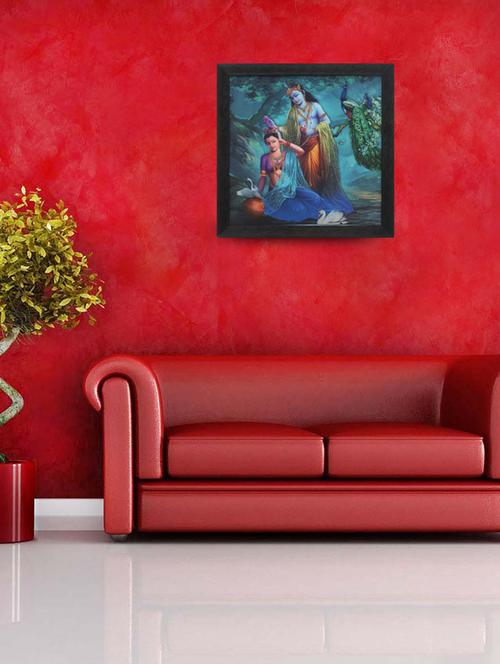 radha krishna wooden painting - 16744281 - Very Small Image - 1