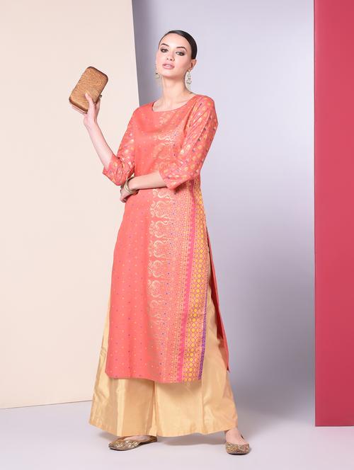 printed kurta palazzo set - 16744793 - Very Small Image - 1