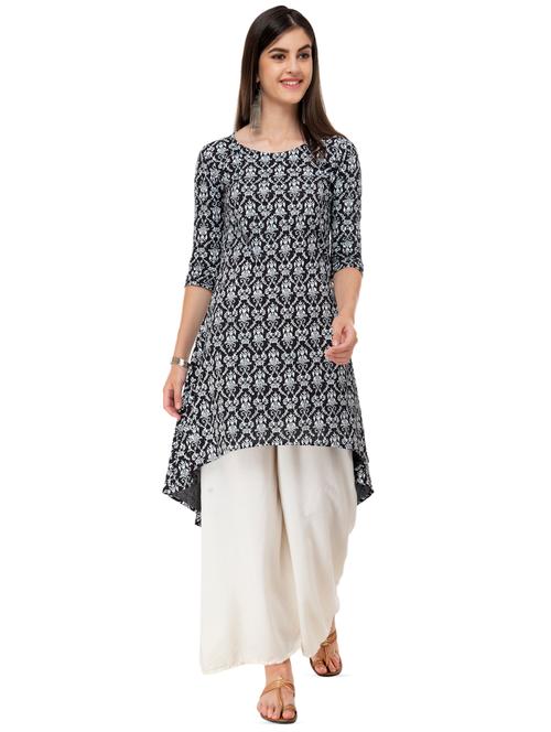 printed high-low kurta - 16745005 - Very Small Image - 1
