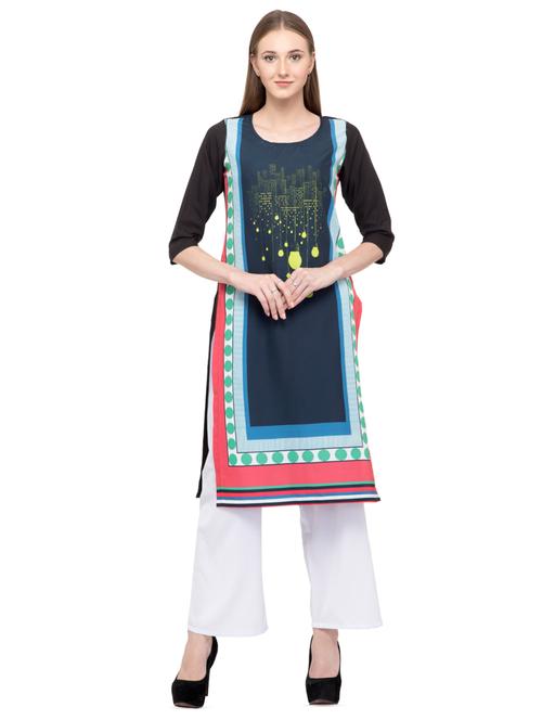 printed straight kurta - 16745013 - Very Small Image - 1
