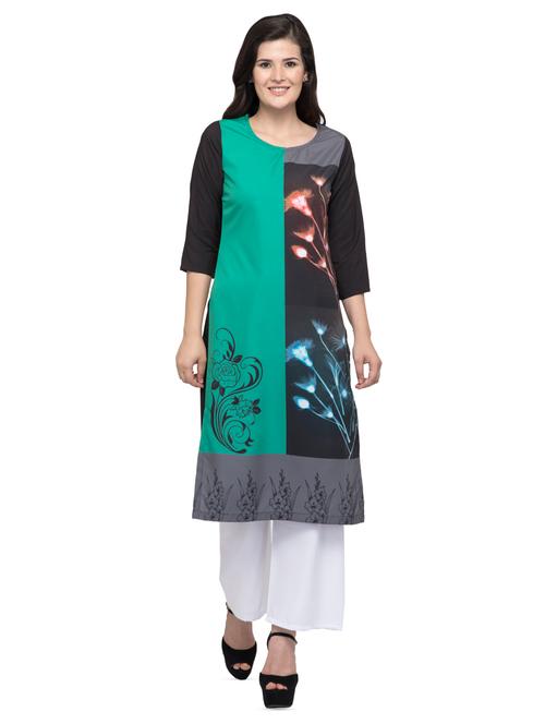 color block straight kurta - 16745021 - Very Small Image - 1